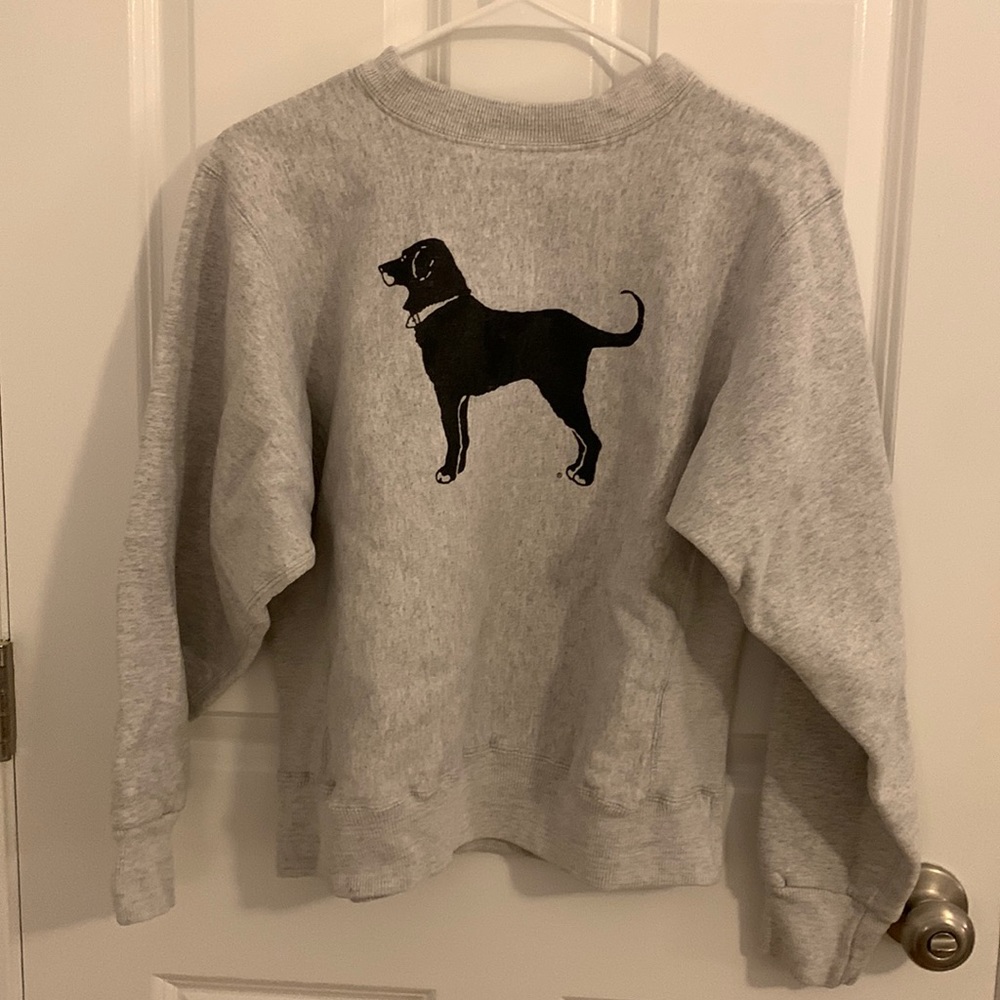 Grey Black Dog Crewneck